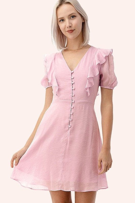 1 Funky Apparel & Accessories Clara Ruffle Collar Dress