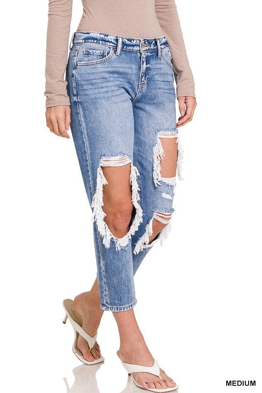 Zenana Jeans Mid Rise Boyfriend Jean