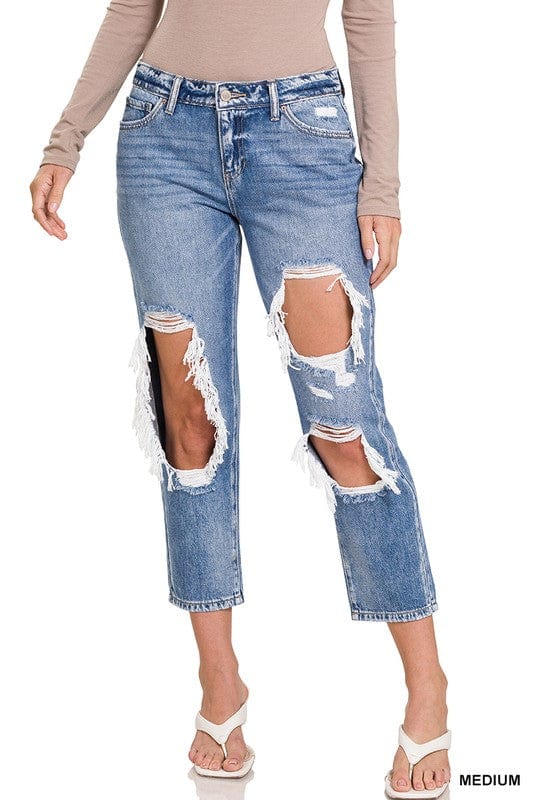 Zenana Jeans Mid Rise Boyfriend Jean