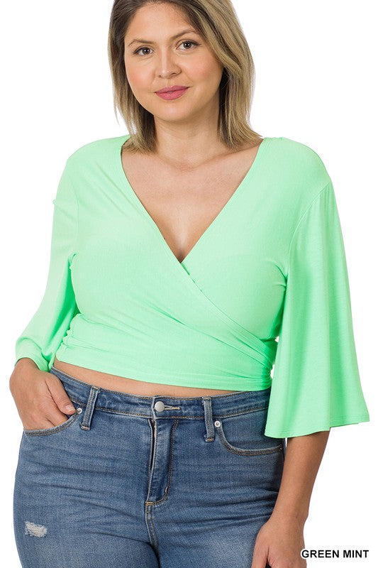 Tie Front Top Plus Size