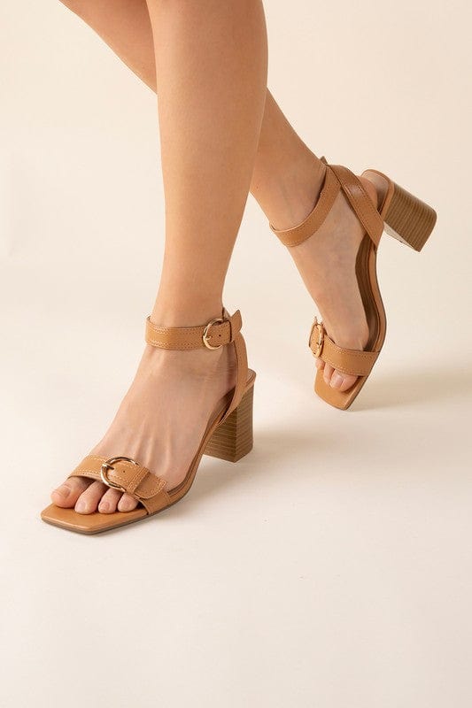 Fortune Dynamic Shoes CAMEL / 5.5 Buckle Sandal Heels