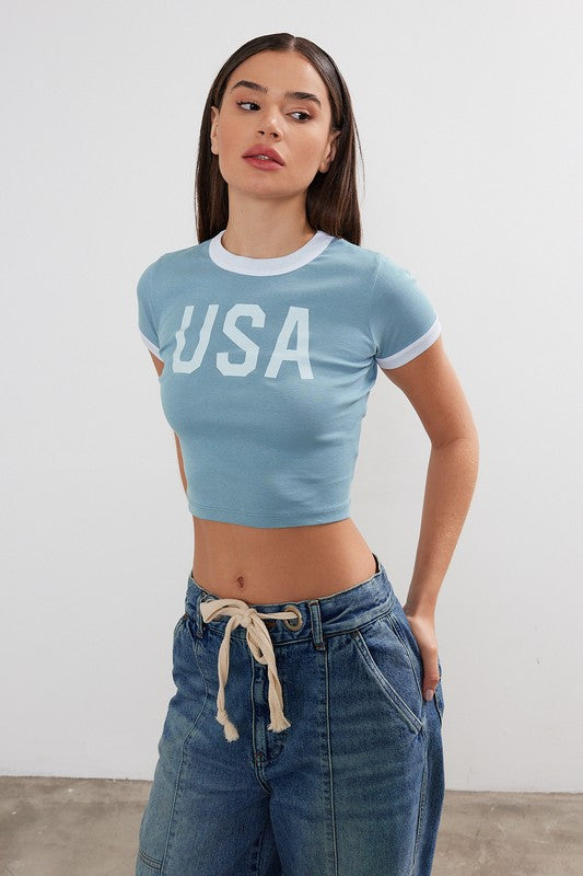 USA Crop Top