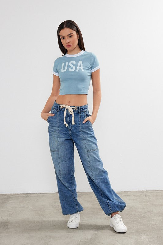 USA Crop Top