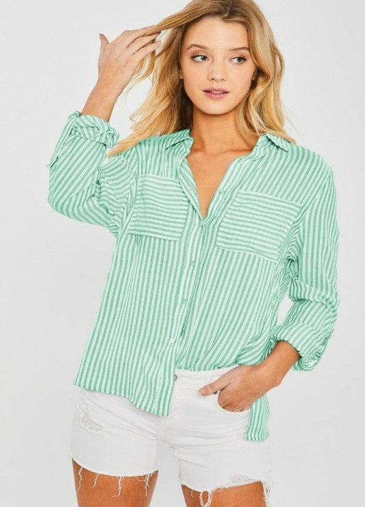 LOVE TREE Blouse Striped Blouse