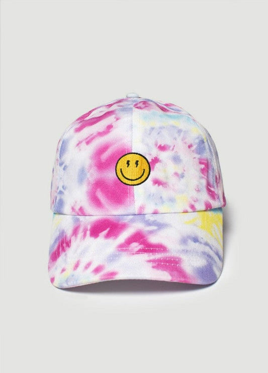 David and Young Hats Smiley Face Tie dye baseball cap