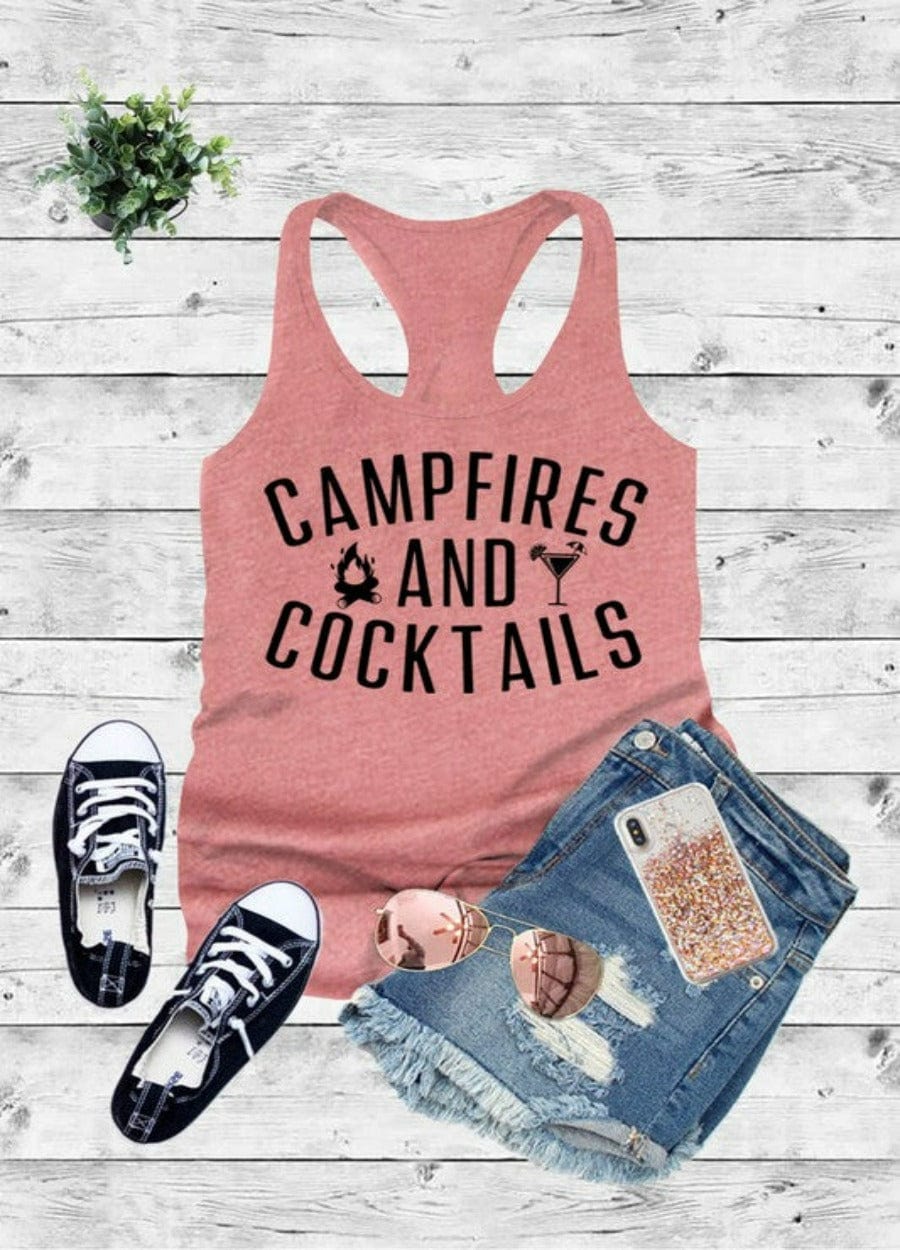 CARAMEL TREND Shirts & Tops "Campfires and Cocktails" Tank