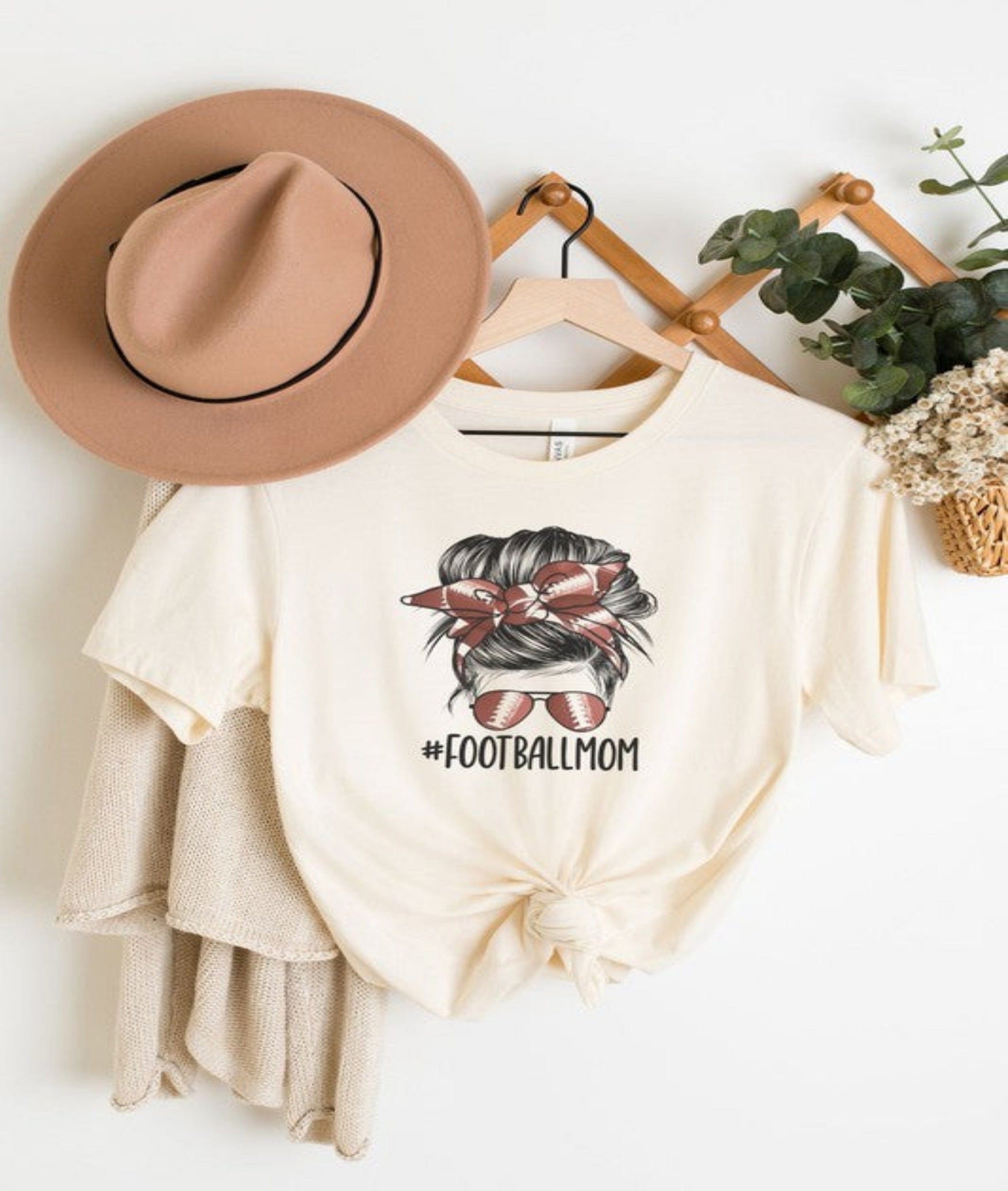 Bella & Canvas Shirts & Tops Hashtag Football Mom Shirt