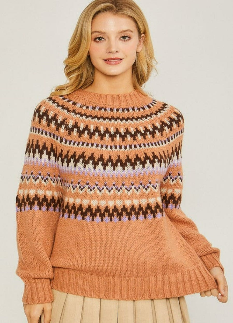 LOVE TREE Shirts & Tops Multi-color Mock Neck Sweater